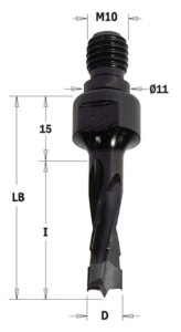 Wiertło HW NP z gwintowanym trzpieniem D10 I40 LB55 SM10/11x4 RH CMT 339.100.11