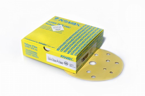 Przejdź do produktu Krążek ścierny Kovax Yellow Film P1000, śr. 152mm, 15 otw., opak. 50 szt.  (KV/062YELLOW, nr kat.524-1000)
