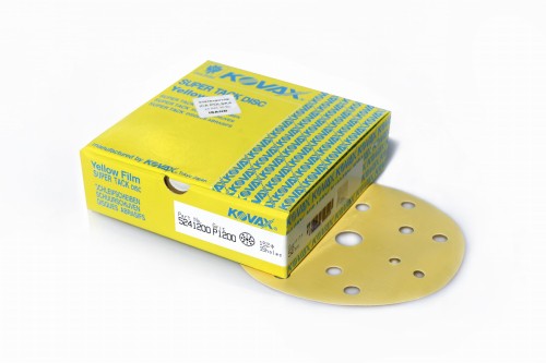 Przejdź do produktu Krążek ścierny Kovax Yellow Film P1200, śr. 152mm, 15 otw., opak. 50 szt.  (KV/064YELLOW, nr kat.524-1200)
