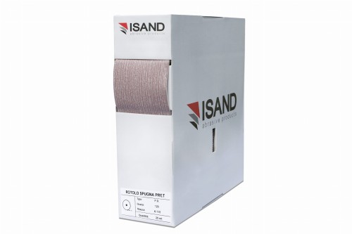 Ziarno ścierne na gąbce wydzieranej ISAN Red SF 115x25  mb, gradacja P120