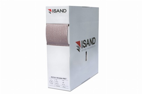 Ziarno ścierne na gąbce wydzieranej ISAN Red SF 115x25  mb, gradacja P240