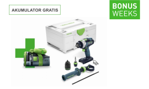 Festool  Akumulatorowa wiertarko-wkrętarka udarowa TPC 18/4 I-Basic -  QUADRIVE