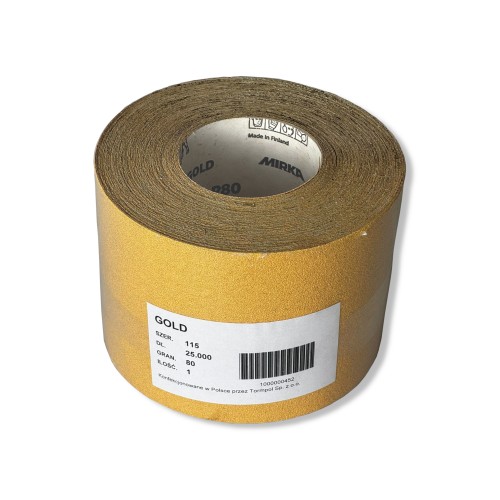 Przejdź do produktu Mirka Gold Rolka papieru ściernego 115 mm x 50 m P320