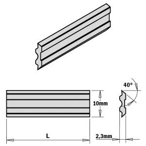 Nóż strugarski 410 x 10 x 2.3 mm CMT 795.410.10