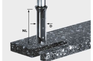 Festool Frez z płytkami wymiennymi do wpustów HW S12 D14/45 WM