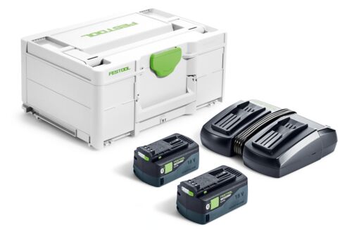 Przejdź do produktu Festool Zestaw energii SYS 18V 2xHP5,0/TCL6DUO