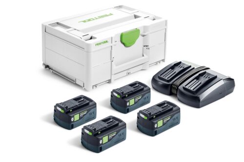 Przejdź do produktu Festool Zestaw energii SYS 18V 4xHP5,0/TCL6DUO