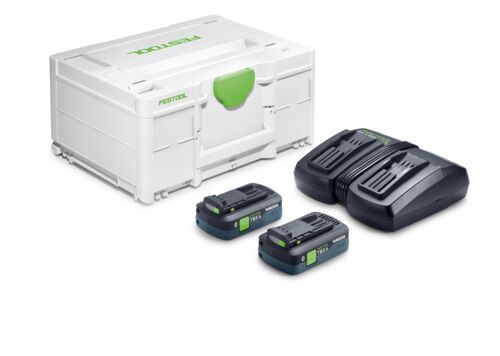 Przejdź do produktu Festool Zestaw energii SYS 18V 2xTBX4/TCL6DUO