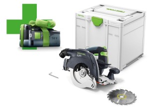 Festool  Akumulatorowa ręczna pilarka tarczowa HKC 55 EB-Basic