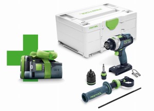 Festool  Akumulatorowa wiertarko-wkrętarka udarowa TPC 18/4 I-Basic -  QUADRIVE