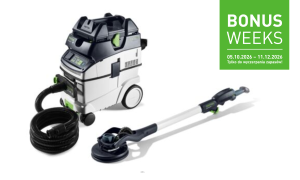 Festool Zestaw złożony z szlifierki przegubowej i odkurzacza PLANEX LHS 2-M 225 EQ/CTL 36-Set