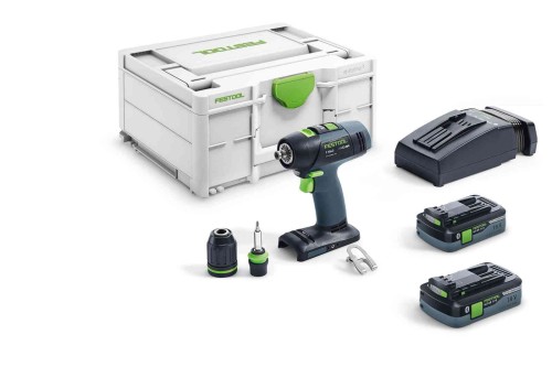 576446 - akumulatorowa wiertarko-wkrętarka T 18+3 HPC 4,0 I-Plus - festool
