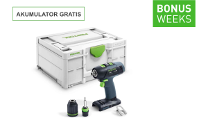 Festool Akumulatorowa wiertarko-wkrętarka T 18+3-Basic