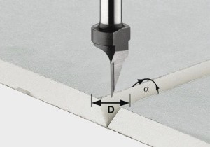 Festool Frez do płyt gipsowo-kartonowych HW S8 D12,5/45°