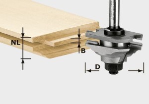 Festool Frez profilowy do wypustów HW S8 D46 x D12-FD