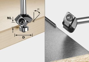 Festool Frez do fazowania z płytkami wymiennymi S8 HW 45° D27 12x12 KL